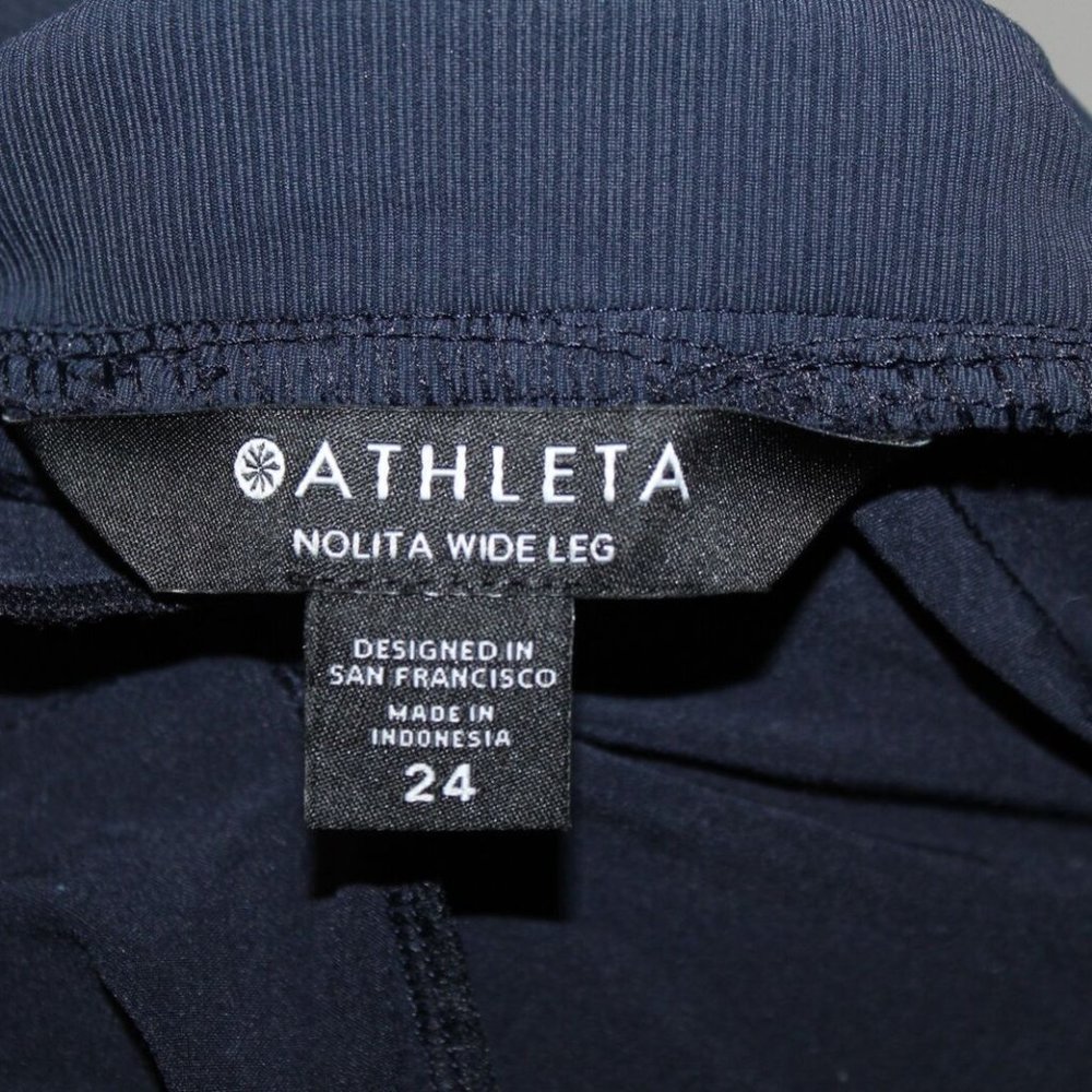 Athleta 2021 Nolita Wide Leg Pants Navy Blue Women's Plus Size 24 H13676 - Picture 10 of 13